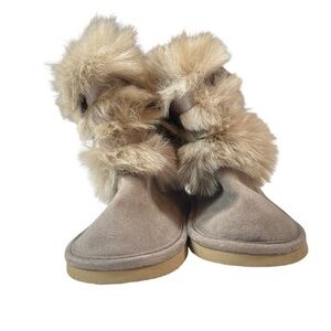 Cozy Tan Kids Snow Boots